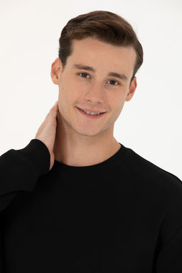 Erkek Siyah Sweatshirt