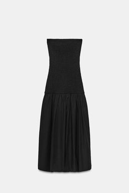 VESTIDO PALABRA DE HONOR COMBINADO / Negro - Zara фото 8