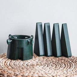 Подставка-оптима М для новогодней елки Финская, макс. высота дерева 2,1м, размер ствола 3-9см, чаша для воды 2,1л, размер 53,5х40,5х13см, вес 0,77кг, пластик, крепеж металл, цвет зеленый, в цветной коробке (Китай) - Домашняя мода фото 3