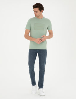 Haki Slim Fit Bisiklet Yaka T-shirt