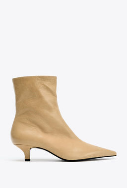 LEATHER HEELED ANKLE BOOTS - Zara фото 4