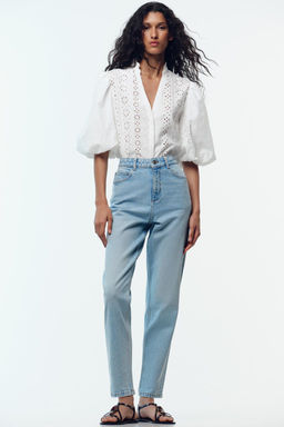 Z.01 MOM FIT COMFORT HIGH-WAIST JEANS - Zara фото 4