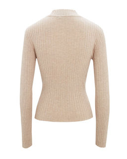 Бежевый трикотажный джемпер - Incity фото 5