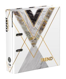 Expert Complete Регистратор ламинир. Wood&Stone 75 мм 10 шт. Trend A4 арочный механ. глянцевый мрамор EC752701