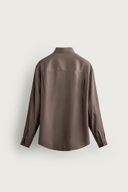 CAMISA FLUIDA RELAXED FIT / Gris topo - Zara фото 9