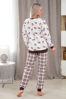 Пижама женская из джемпера и брюк из футера Олененок бычок