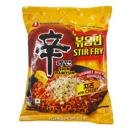 Лапша б/п Стир-фрай со вкусом сыра Шин Рамён Nongshim, Корея, 136 г Акция
