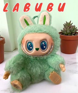 Популярная игрушка LABUBU брелок 2-я серия (бирюзовый) 15x10x5см - Buro фото 2