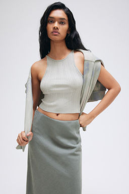 Maxifalda de saten - H&m фото 2