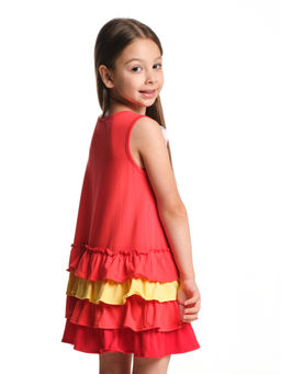 Платье для девочки UD 3182 коралловый - Mini maxi фото 5