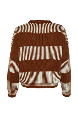 Ac?k Yesil Genis Kal?p Cizgili Triko Kazak TWOAW23KZ00012 - Trendyolmilla фото 23