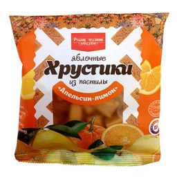 Хрустики яблочные из пастилы "Апельсин-лимон" (без сахара) 70г