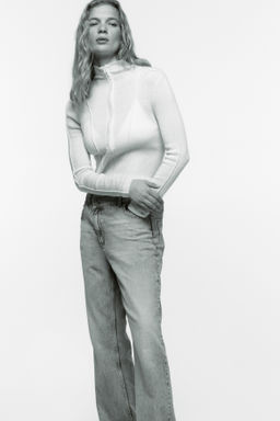 Straight Leg High Waist Jeans - H&m фото 7