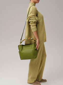 Кожаная сумка Azaro 30785 зеленый бамбук