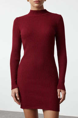 TRENDYOLMILLA Vizon Mini Triko Vucuda Oturan Elbise TWOAW23EL01389 фото 4