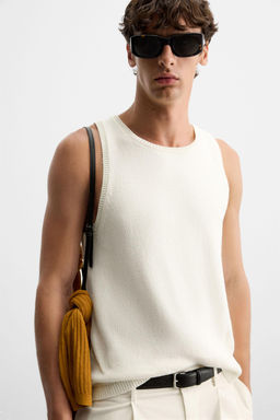 TEXTURED KNIT TANK TOP - Zara фото 5