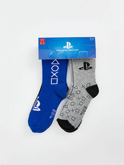 PlayStation Desenli Erkek ?ocuk Patik ?orap 5li
