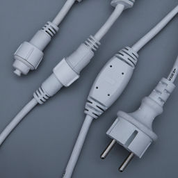 Гирлянда «Занавес» 2×1.5 м, IP65, УМС, белая нить каучук, 300 LED, свечение белое, 220 В