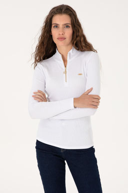 Kad_n Beyaz Sweatshirt Sepette S_rpriz _ndirim