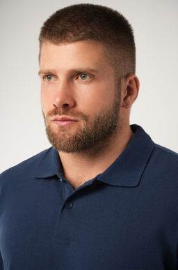 Мужской базовый лонгслив-поло Happyfox