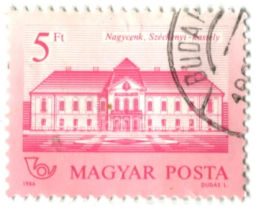 Марка Замок Сеченьи в Надьценке 1986 год Венгрия
