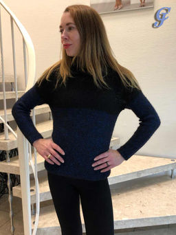 Водолазка, черно-синяя - Patrizia dini фото 3