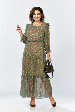 Платье LADY SECRET 25301 мультиколор (хаки цветы)