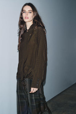 ZW COLLECTION CHECK SHIRT - Zara фото 4