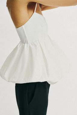 TOP TIRANTES GLOBO / Blanco roto - Zara фото 5
