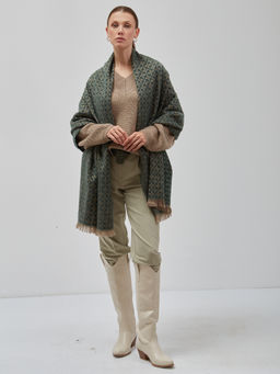 В составе шерсть и кашемир! теплый двусторонний палантин - Tantino фото 3