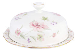 Блинница 23,5*23,5*12,5 см Диана + крышка, фарфор, NEW BONE CHINA