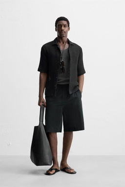 RELAXED FIT COTTON BERMUDA SHORTS - Zara фото 14