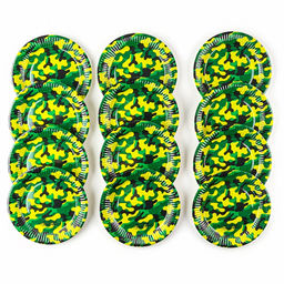 Посуда бумажная одноразовая Военный, 12 стаканов, 12 тарелок - Страна карнавалия фото 6