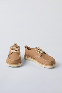 LEATHER DERBY SHOES - Zara фото 3