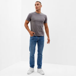 Футболка Collorista, размер 44-46, графит