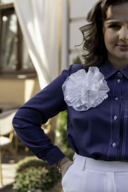 Рубашка ANDINA CITY 5027-25 синий