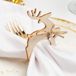 Набор колец для салфеток Олень, 4 шт, 7х11 см, дерево - Доляна фото 2