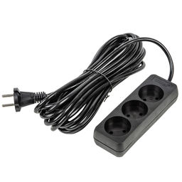 S-CU3-7 BLACK Удлинитель серии Ultra, шнур 7м., 3 гнезда, 10A, б/з. Черный. TM Uniel