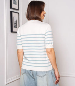 Футболка #ОКТ185002, ментоловый, белый