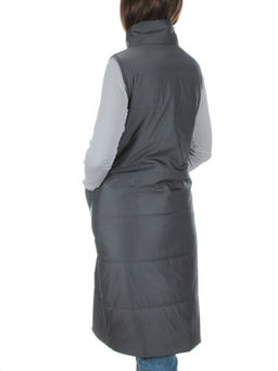 M007 DK.GRAY Жилет женский демисезонный (100 гр. синтепон) - Фабричный китай фото 4