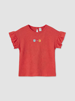 Bisiklet Yaka Nak??l? K?z ?ocuk Ti??rt 2li