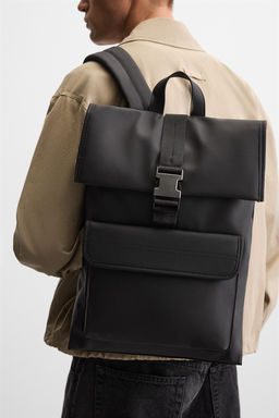 RUBBERISED BACKPACK WITH FLAP - Zara фото 27