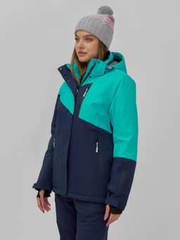 Горнолыжный костюм женский зимний бирюзового цвета 0707Br - Chunmai фото 13