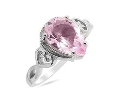 Кольцо из серебра морганит, Валентина