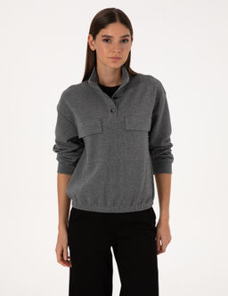 Gri Oversize Sweatshirt - Pierre cardin фото 3