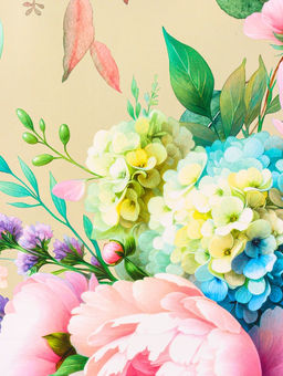 Цена за 2 шт. Пакет подарочный ламинированный Цветы и Радость 18?22.3?10 см