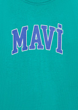 Mavi Logo Bask?l? Yesil Tisort  фото 5