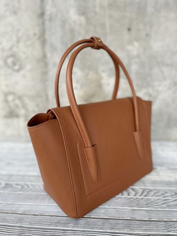 Женская кожаная сумка с клатчем 509286 Браун