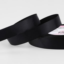 Цена за 2 шт. Лента репсовая, 15 мм, 23±1 м, чёрная №39