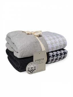 Набор махровых полотенец 2шт 50x90 серый махровая ткань